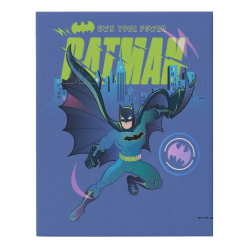 Batman Own Your Power City Graphic Faux Canvas Print
