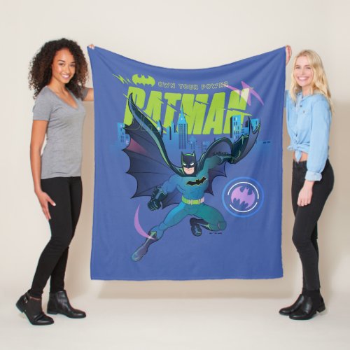Batman Own Your Power City Graphic Fleece Blanket
