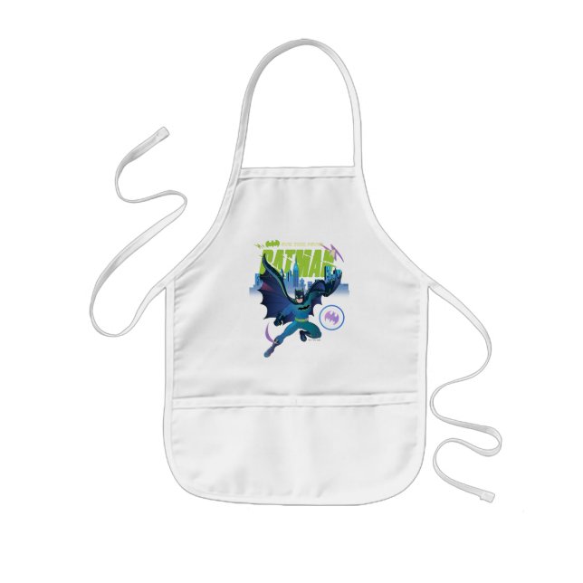 Batman "Own Your Power" City Graphic Kids' Apron (Front)