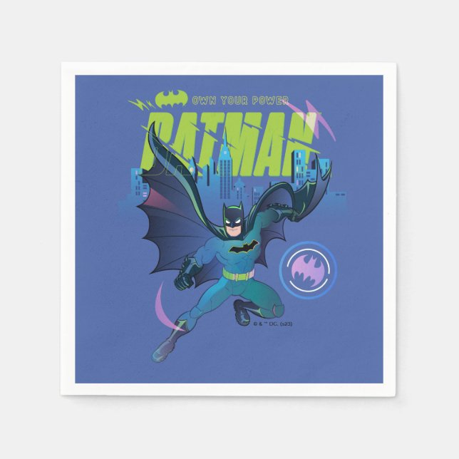 Batman "Own Your Power" City Graphic Napkins (Front)