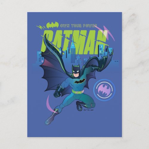 Batman Own Your Power City Graphic Postcard
