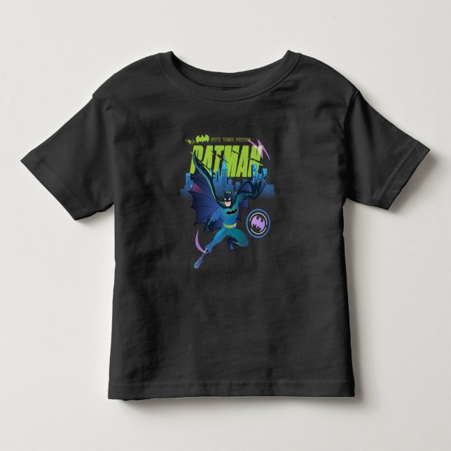 Batman "Own Your Power" City Graphic Toddler T-shirt (Front)