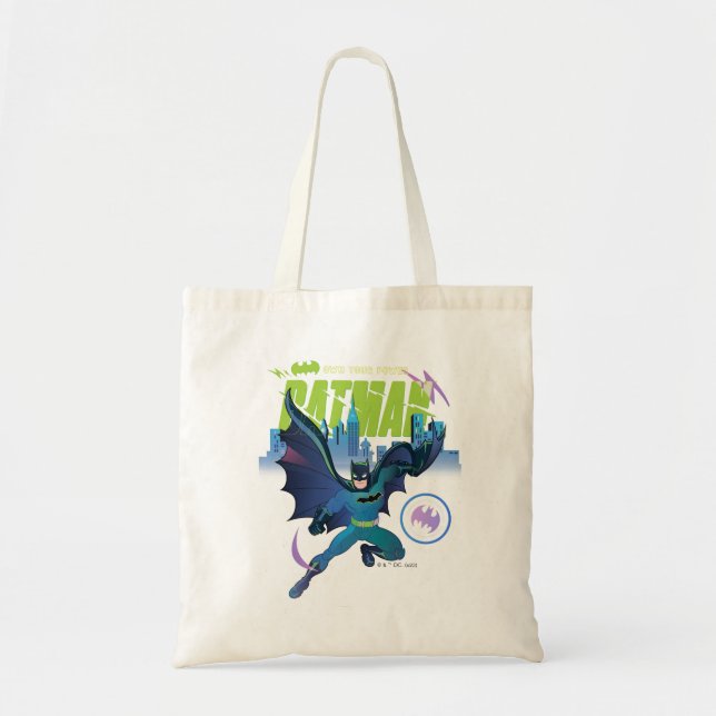 Batman "Own Your Power" City Graphic Tote Bag (Front)
