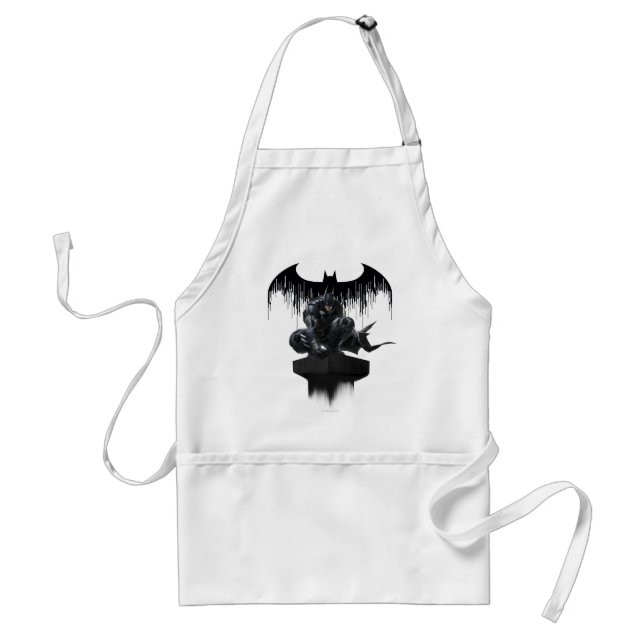 Batman Perched on a Pillar Adult Apron (Front)
