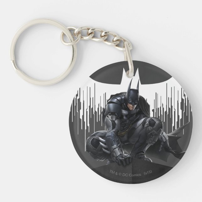 Batman Perched on a Pillar Keychain (Front)
