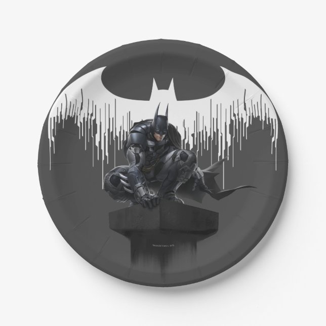 Batman Perched on a Pillar Paper Plates (Front)
