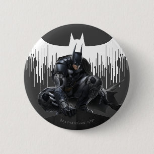 Batman Perched on a Pillar Pinback Button