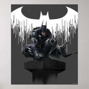 Batman Perched on a Pillar Poster