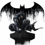 Batman Perched on a Pillar Statuette<br><div class="desc">Batman: Arkham Knight | Check out Batman poised atop a pillar as he watches over Gotham!</div>