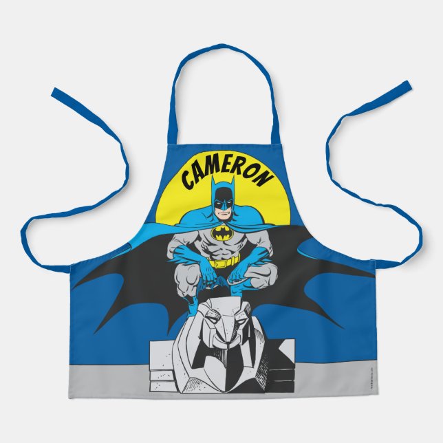 Batman Perches On Stone Lion Apron (Front)