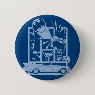 Batman - Picto Blue Pinback Button