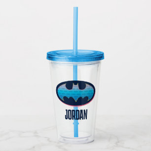Batman Pink & Blue Symbol Acrylic Tumbler