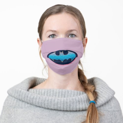 Batman  Pink  Blue Symbol Adult Cloth Face Mask