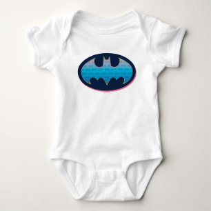 Batman Pink & Blue Symbol Baby Bodysuit