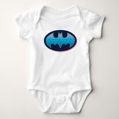 Batman  Pink  Blue Symbol Baby Bodysuit