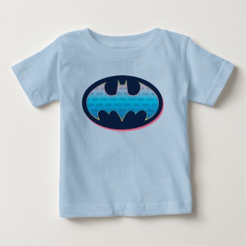 Batman  Pink  Blue Symbol Baby T_Shirt
