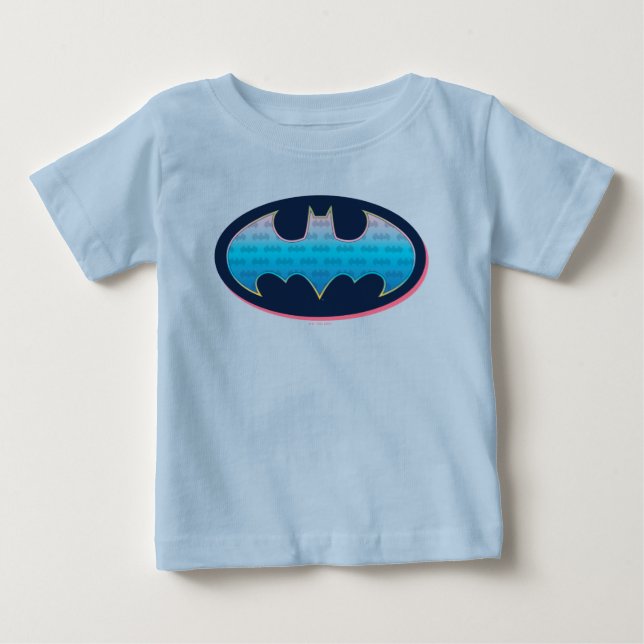 Batman | Pink & Blue Symbol Baby T-Shirt (Front)