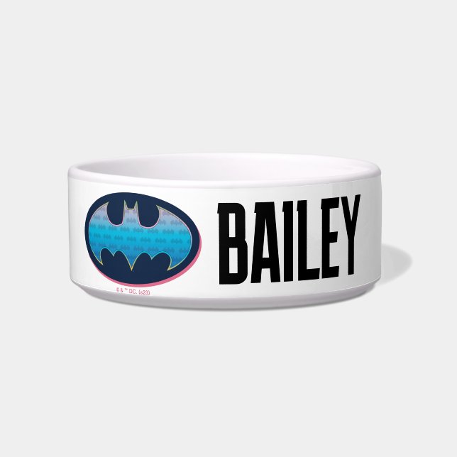 Batman | Pink & Blue Symbol Bowl (Front)