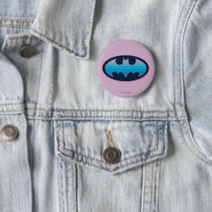 Batman Pink & Blue Symbol Button