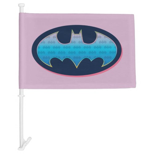 Batman  Pink  Blue Symbol Car Flag