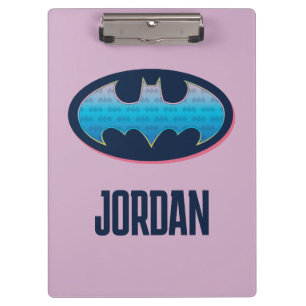 Batman Pink & Blue Symbol Clipboard