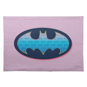 Batman   Pink & Blue Symbol Cloth Placemat