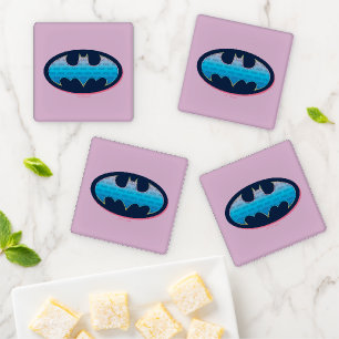 Batman   Pink & Blue Symbol Coaster Set