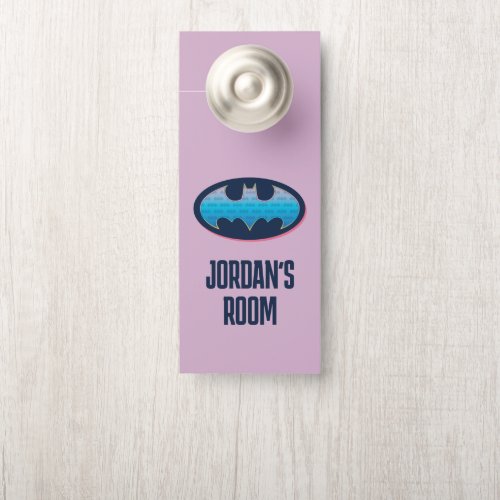 Batman  Pink  Blue Symbol Door Hanger