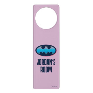 Batman Pink & Blue Symbol Door Hanger