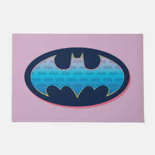 Batman   Pink & Blue Symbol Doormat