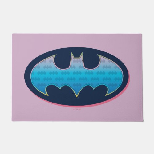 Batman  Pink  Blue Symbol Doormat