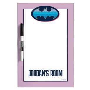 Batman Pink & Blue Symbol Dry Erase Board