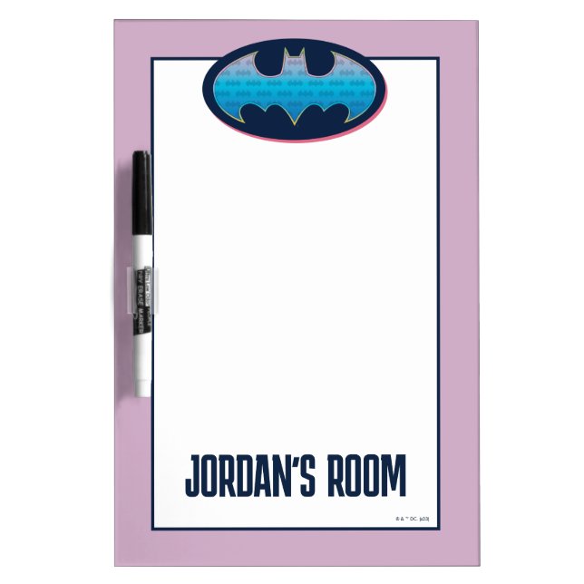 Batman | Pink & Blue Symbol Dry Erase Board (Front)