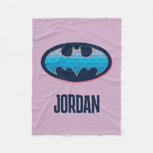 Batman   Pink & Blue Symbol Fleece Blanket