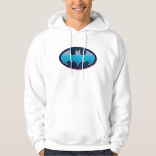 Batman Pink & Blue Symbol Hoodie