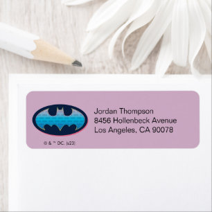 Batman Pink & Blue Symbol Label