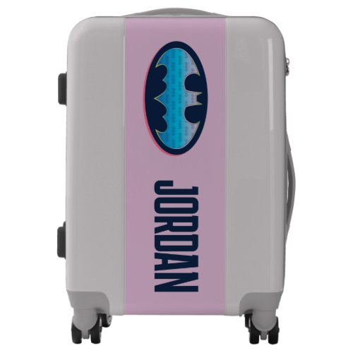 Batman  Pink  Blue Symbol Luggage