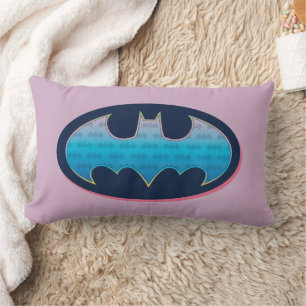 Batman   Pink & Blue Symbol Lumbar Pillow