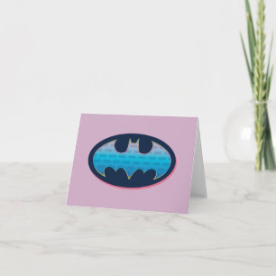 Batman Pink & Blue Symbol Note Card