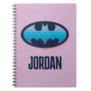 Batman   Pink & Blue Symbol Notebook