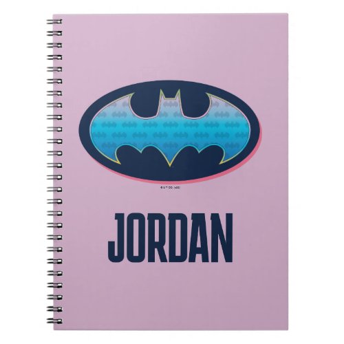 Batman  Pink  Blue Symbol Notebook
