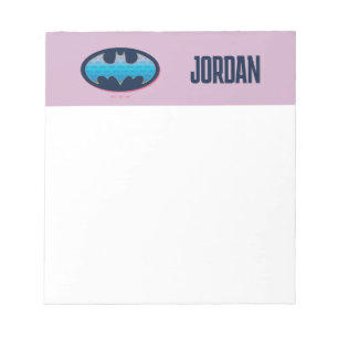 Batman Pink & Blue Symbol Notepad