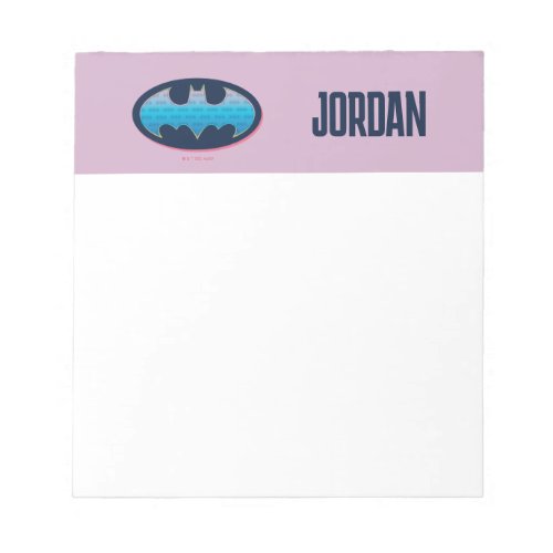 Batman  Pink  Blue Symbol Notepad
