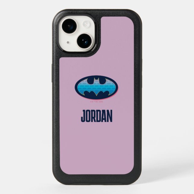 Batman | Pink & Blue Symbol Otterbox iPhone Case (Back)