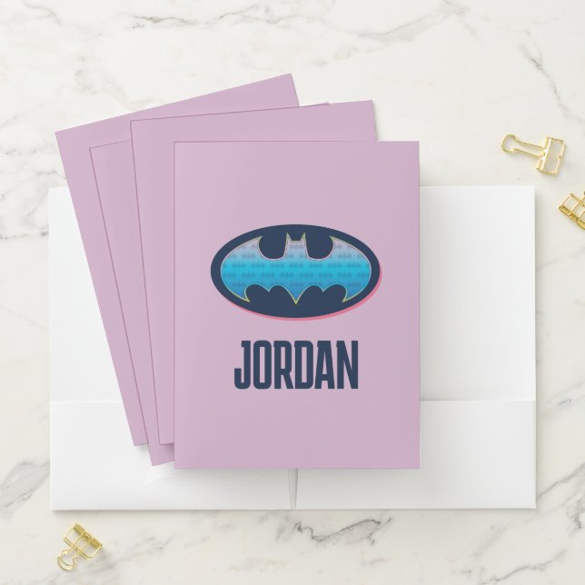 Batman | Pink & Blue Symbol Pocket Folder (In Situ)