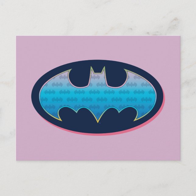 Batman | Pink & Blue Symbol Postcard (Front)