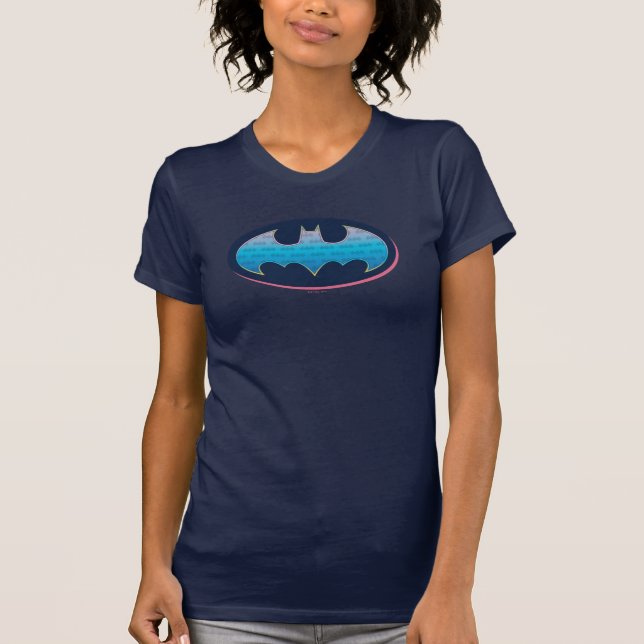 Batman | Pink & Blue Symbol T-Shirt (Front)