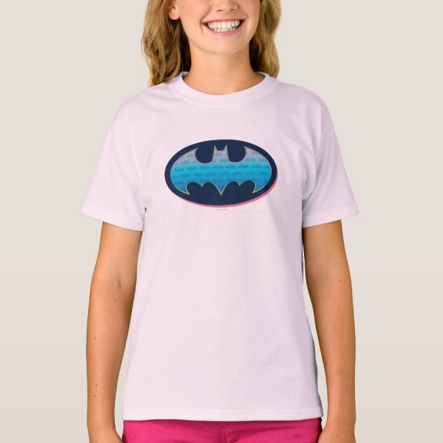 Batman | Pink & Blue Symbol T-Shirt (Front)