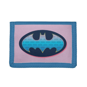 Batman   Pink & Blue Symbol Trifold Wallet