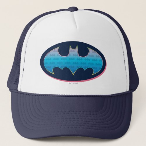 Batman  Pink  Blue Symbol Trucker Hat